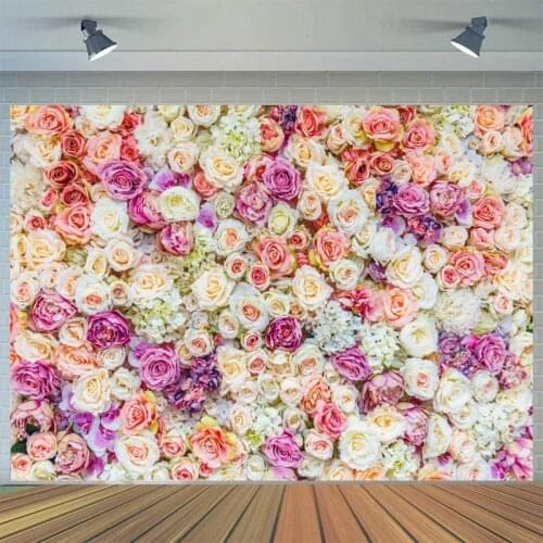 Blossom Rose Flowers Wedding Wall Photo Background Photophone Love Floral Photography Backdrop Prop Studio Shoot For Baby Shower