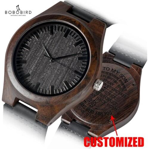Personalized Engraved Wooden Watches Gifts For Dad,,Mom, friends, Birthday,Anniversary Day,Groomsman Gift