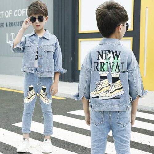 IENENS Child Jeans Coat Clothes Boy Girl Causal Jackets Baby Classic Denim Coats Tops Clothing Autumn Kids Outwear
