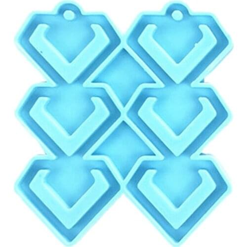 DIY Earrings Pendant Keychain Epoxy Resin Mold Keyring Casting Silicone Mould F3MD