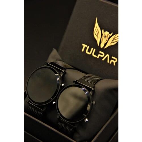 Double Wristwatch Magnetic Band Digital Lovers Watches in Special Box