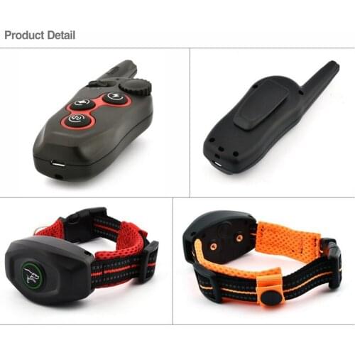 400M Remote Waterproof Rechargeable Dog Electric Training & Anti Bark Collar in new Design with 2 collar BNF