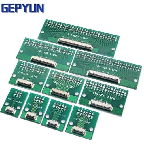 FPC FFC 0.5MM Pitch For cable transfer Conversion board DIY PCB board 6P/8P/10P/20P/30P/40P/60P Gepyun