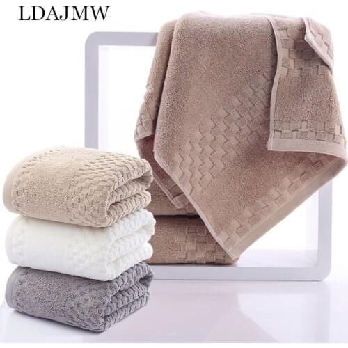 Cotton Plain Bath Towel Quick-drying Non-fading Square Beach Towel Soft And Comfortable Adult Towel Home Hotel Towel