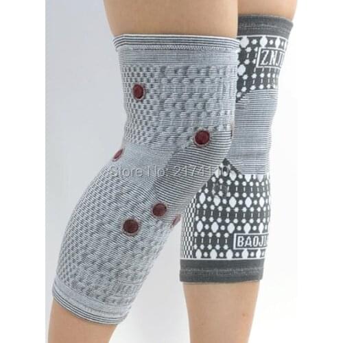 Compression Knee Support Sleeve Pain Relief for Arthritis Unisex Grey Color Magnetic Knee Bandage Wrap
