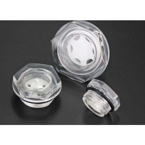 M16 M18 M20 M22 M24 M26 M27 M30 M33 M36 M42 M60 Male Thread PMMA Hex Head Oil Sight Glass Window For Air Compressor Machine Tool