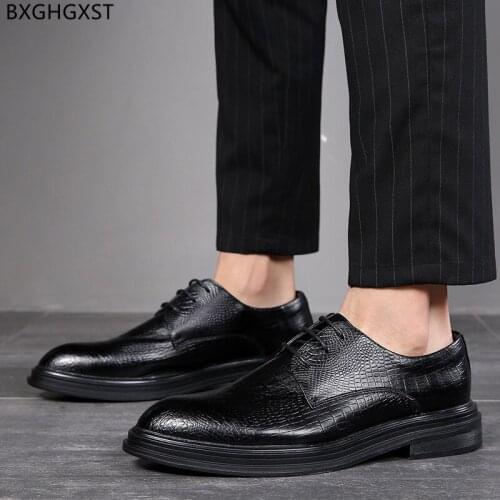 Black Oxford Leather Shoes for Men 2021 Italian Mens Dress Shoes Formal Wedding Shoes Man Zapatos De Hombre Chaussure De Homme