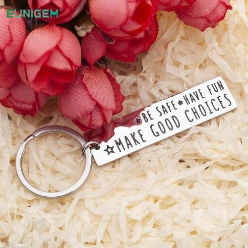 New DrKeychain for Boyfriend Teenage Girls Boys Birthday Gift Be Safe Have Fun Make Good Choices Going Away Gifts for Her Him