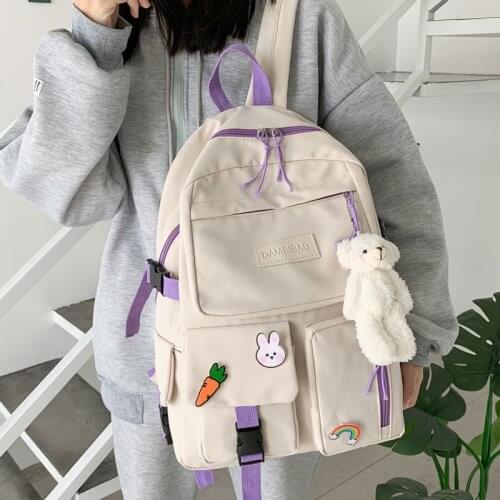 JULYCCINO New Cute Bear Women Backpack Waterproof Fashion Female Shoulder Schoolbag For Teenage Girls College Student Backpack