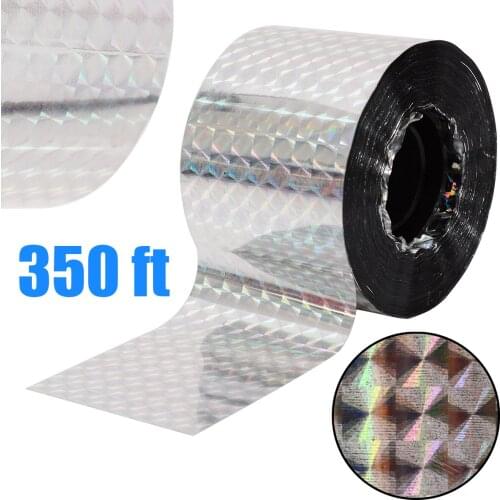Anti Bird Tape 150ft/350ft Reflective Bird Scare Tape Holographic Flash Visual Audible Repellent Deterrent For Pest Control