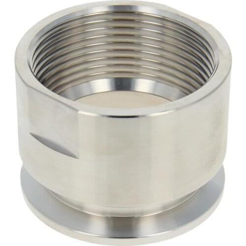 KF-40 1PCS Flange Adapter Internal Thread 1.5"x55mm Chuck Diameter Joint 304 Stainless Steel Flange Pipe Fittings For Vacuum
