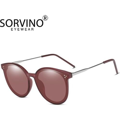 SORVINO Retro Big Oval Luxury Sunglasses Women Brand Designer 90s Lady Oversized Crystal Cateye Mirror Sun Glasses Shades SP283