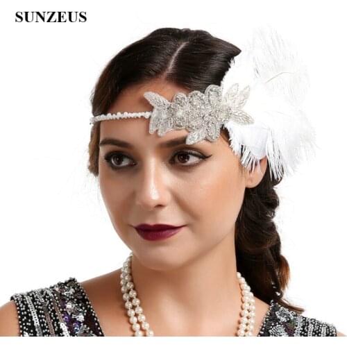 Beaded Feathers Bohemia Style Wedding Hair Accessories 2021 Bride Headwear Women Party Headwear serre tete mariage BQ024