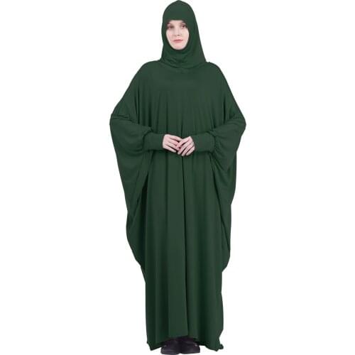 Kalenmos Muslim Prayer Garment Dress Women Hood Islamic Clothing Dubai Turkey Namaz Long Prayer Jurken Abaya Hijab Dress Kimono