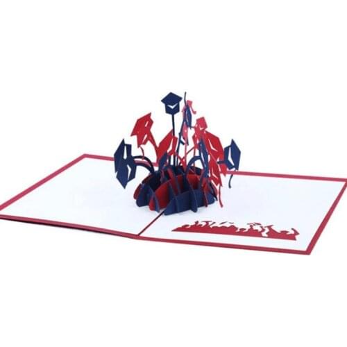 100pcs Creative 3D greeting card graduation business greeting card customized childrens Day blessing card SN3858