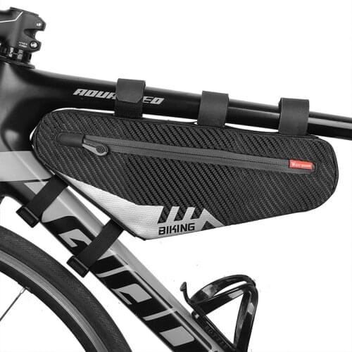 2L Waterproof Bike Front Tube Bag Mountain Bicycle Frame Storage Outdoor Cycling Pouch