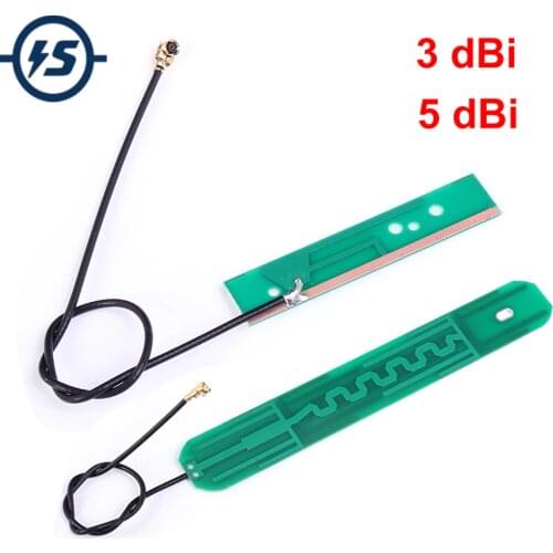 5pcs/lot 2.4G/5G/5.8GHZ Double Frequency Built-In PCB Antenna IPEX Interface Wifi Module 3dBi 5dBi 2400-2500MHz 4900-5900MHz