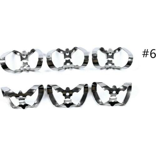 6# Rubber Dam Clamps Clip Dental Barrier Clips Stainless Steel For Labial Caries on Anterior Teeth
