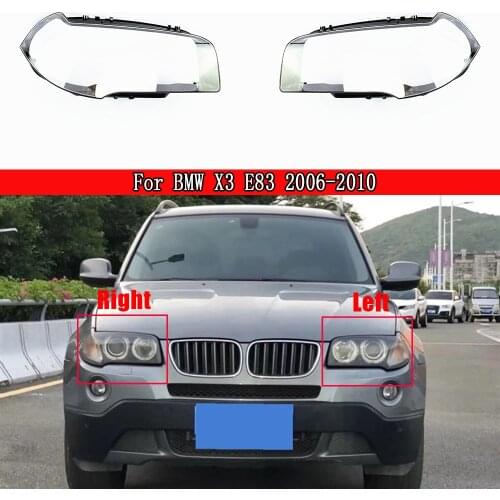 Car Headlight Lens For BMW X3 E83 2006~2010 Transparent Lampshade Glass Lampcover Caps Headlamp Shell Auto Head Lamp Light Case