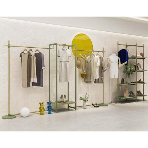 Clothing store display rack, shoe bag rack, floor-to-floor combined iron shelf, shelf, shelf, display container shelf
