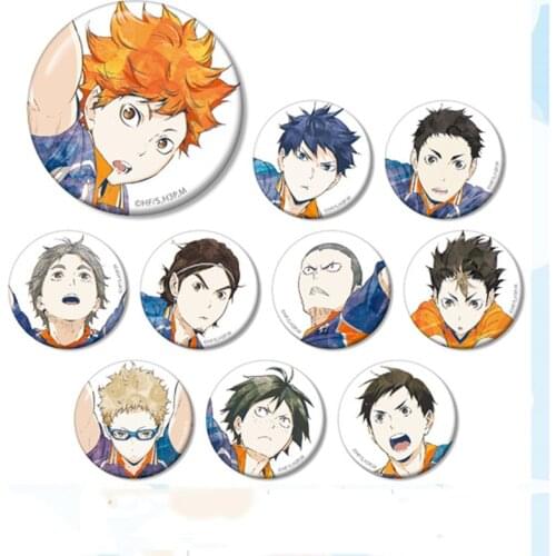 Haikyuu! volleyball Boys badge 58 mm Hinata Shoyo kageyama tobio Pins acrylic brooch