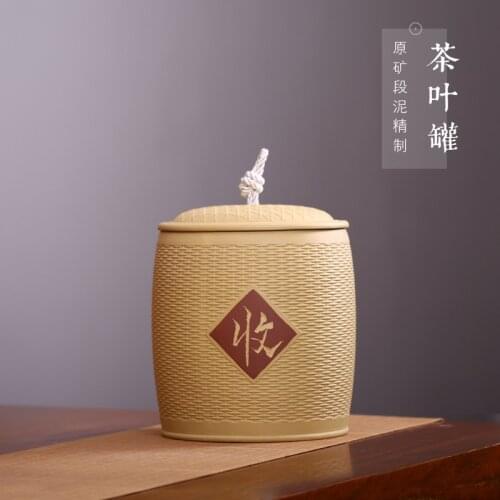 Yixing think of purple sand tea can factory custom large seven cake harvest tea bucket one for delivery
