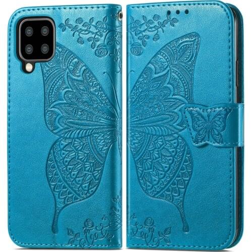 A22 4G 5G Embossed Flip Case 3D Butterfly Wallet Leather Coque for Samsung Galaxy A22 Case Samsung A 22 SM-A225 A226 Phone Cover