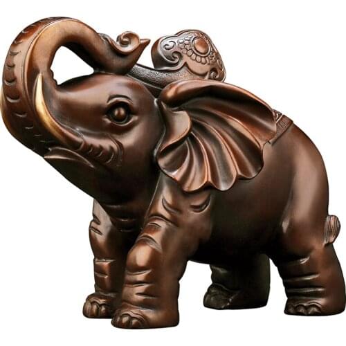 Copper Elephant Decoration Pure Water-absorbing Home Housewarming Store Opening Gifts Luly Decor