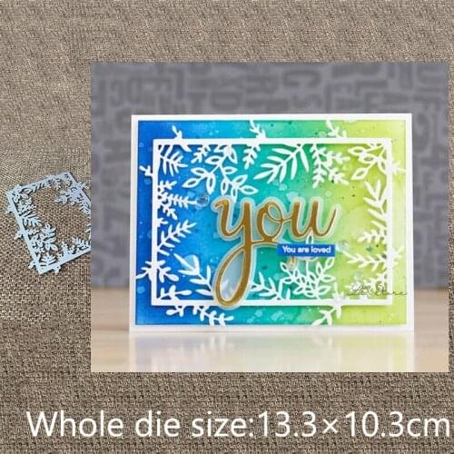 New Design Craft Metal stencil mold Cutting Dies leaves frame decoration scrapbook die cuts Album Paper Card Craft Embossing