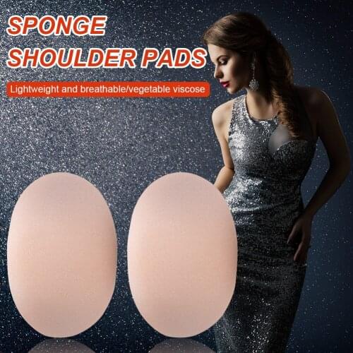 1 Pair Reusable Shoulder Push-up Pads Self-adhesive Non-slip Enhancer Pad Invisible Soft Foam Padded Sponge Cushions Clothes