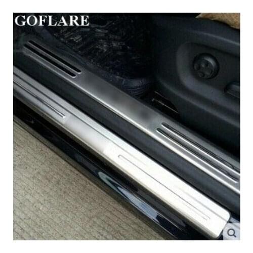 Car styling for Volkswagen Tiguan B7 accessories 2009-2017 door sill scuff plates thresholds portector cover welcome petal strip