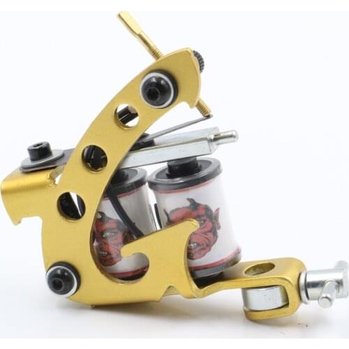 Newest Cheap-Tattoo-Machines Handmade maquiagem Tattoo Machines Gun 10 Wrap Coils Cast Iron Machine For Liner And Shader caneta