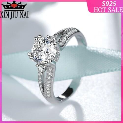 New classic gorgeous engagement anniversary noble female ring