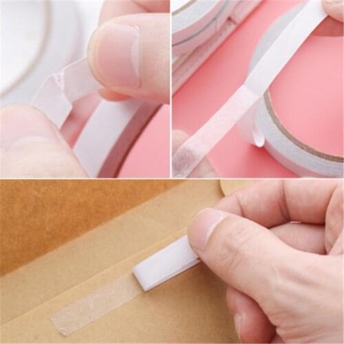 Novel 5MM/8MM/10MM/12MM Strong Adhesion Double Sided Sticky Tape Powerful Doubles Faced Adhesive Shipping