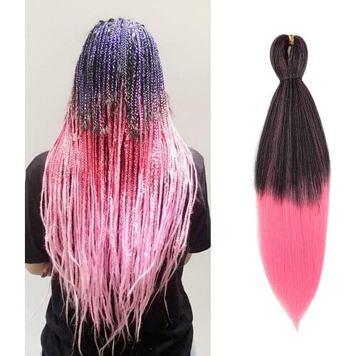 ValenWigs Pre Stretched Braiding Hair Yaki Straight EZ Braids Synthetic Crochet Braiding Hair Extensions Jumbo Braid For Women