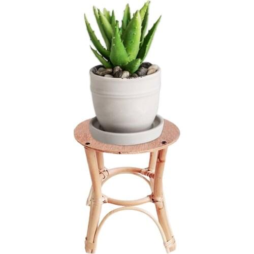 Natural Rattan Plant Stand Hand Woven Flower Pot Rack Indoor Plant Stand Plant Pot Holder For Gardening Home Decor Living Room