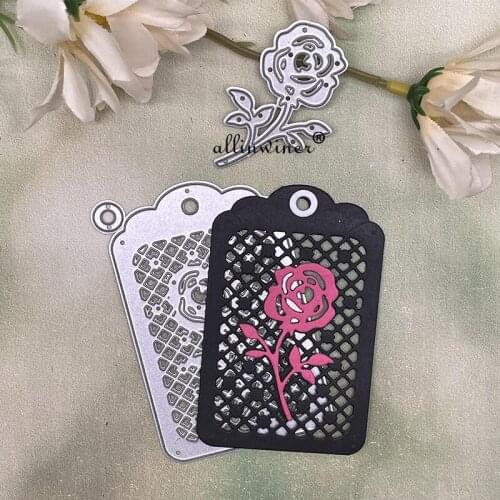 Rose hanging card Metal Cutting Dies Stencils For DIY Scrapbooking Decorative Embossing Handcraft Die Cutting Template