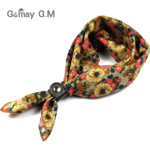 Men Vintage Print Scarf British Style Cotton Scarves For Men Women Luxury Autumn Winter Pocket Square for Party Causal Hanky