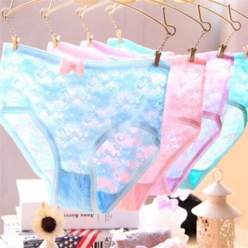 7 Pcs Cotton Underwear for Girls 2018 New Children Soft Panties Teenages Candy Color Briefs SQ-9171-7P