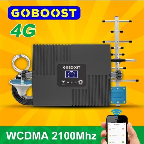 GOBOOST Band 1 Signal Booster 3G WCDMA 2100 Mhz Yagi Antenna Repeater Improve Conversation Quality Cellular Amplifier a Set