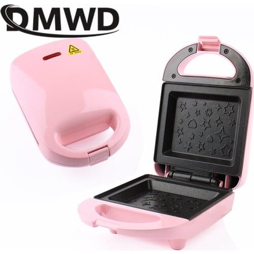 DMWD Electric Toaster Baking Pan Muffin Bread Maker Breakfast Machine Mini Toast Egg Omelette Sandwich Grill Panini Oven Heater