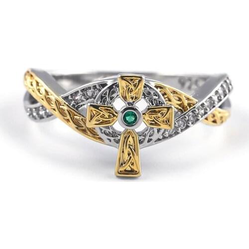 Double Line Silver Gold Cross Winding Rings For Women Infinity Rings with Micro Paved CZ Unique Fashion Jewelry Anel Feminino