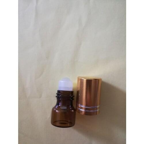 100PCS 1ml Glass Refillable Perfume Parfum Roll on Bottle Empty Lip Gloss Cosmetics Container packaging Enclosures Accessories