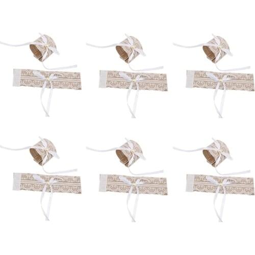 12PCS Lace Napkin Ring Buckle Wedding Wedding Table and Chair Buckle Burlap Napkin Ring Napkin Wedding Banquet Party