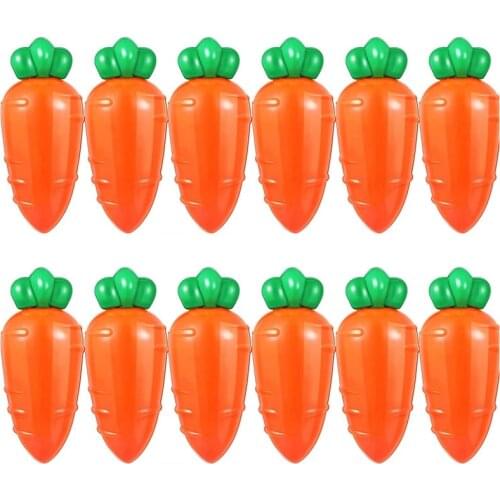 12PCS Plastic Carrot Containers for Surprise Easter Toys Unique Empty Easter Eggs Alternative,Easter Basket Fillers