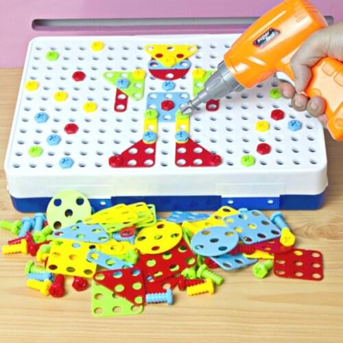 151pcs Design Building Blocks Sets Electric Drill Screw Nut Disassembly Assembly Children Boys Educational Toys for Kids