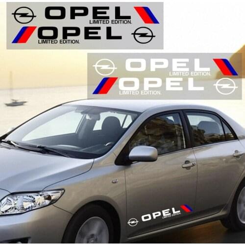 2pcs Car Body Sticker Car Badge Decoration Decal Door Sticker for Opel Astra H G J Insignia Mokka Zafira Corsa Vectra C D