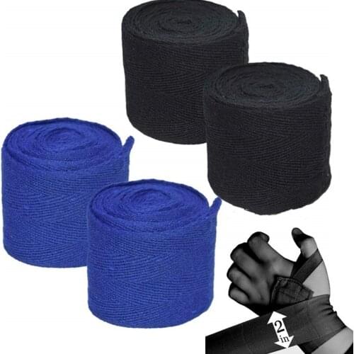 2pcs/pair 2.5m Professional Boxing Bandage Cotton Boxing Handwraps Kickboxing Muay Thai MMA Wrist Bandage Protecter Gear Equip