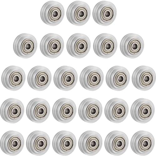 26Pcs 3D Printer POM Pulley Wheels, Plastic Linear Bearing Pulley Passive Round Wheel Roller Compatible