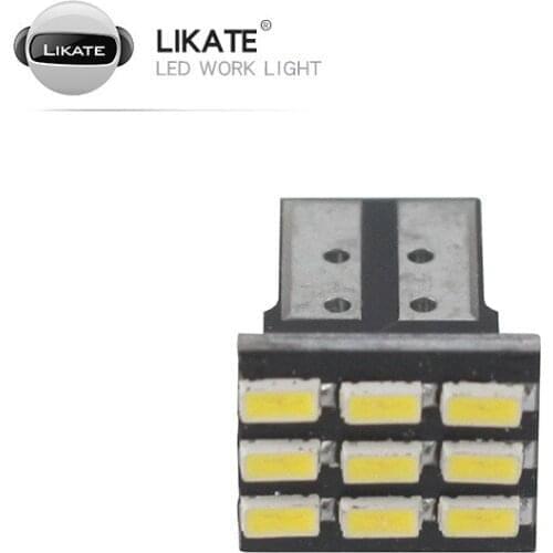 2X T10 W5W 12SMD 1206 Car Wedge White LED DC 12V Canbus No Error Decoder Car External Lights License Plate Corner Backup Lamp